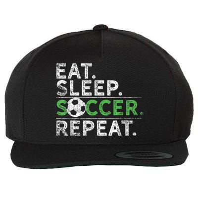 Eat Sleep Soccer Repeat Shirts Soccer Player Coach Boy Wool Snapback Cap