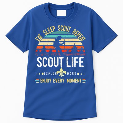 Eat Sleep Scout Repeat Vintage Scouting Scout Life Tall T-Shirt