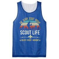 Eat Sleep Scout Repeat Vintage Scouting Scout Life Mesh Reversible Basketball Jersey Tank