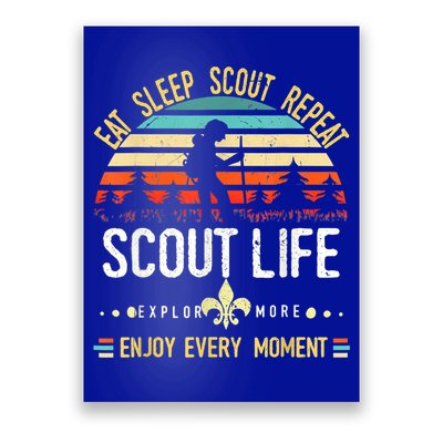 Eat Sleep Scout Repeat Vintage Scouting Scout Life Poster