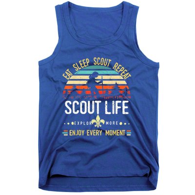 Eat Sleep Scout Repeat Vintage Scouting Scout Life Tank Top