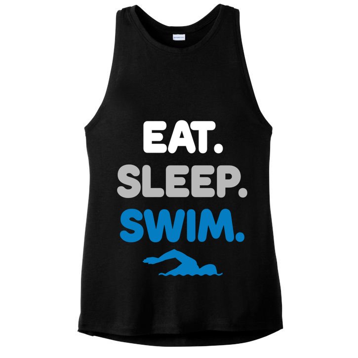 Eat Sleep Swim Swimming Sports Swimmer Athlete Gift Ladies PosiCharge Tri-Blend Wicking Tank