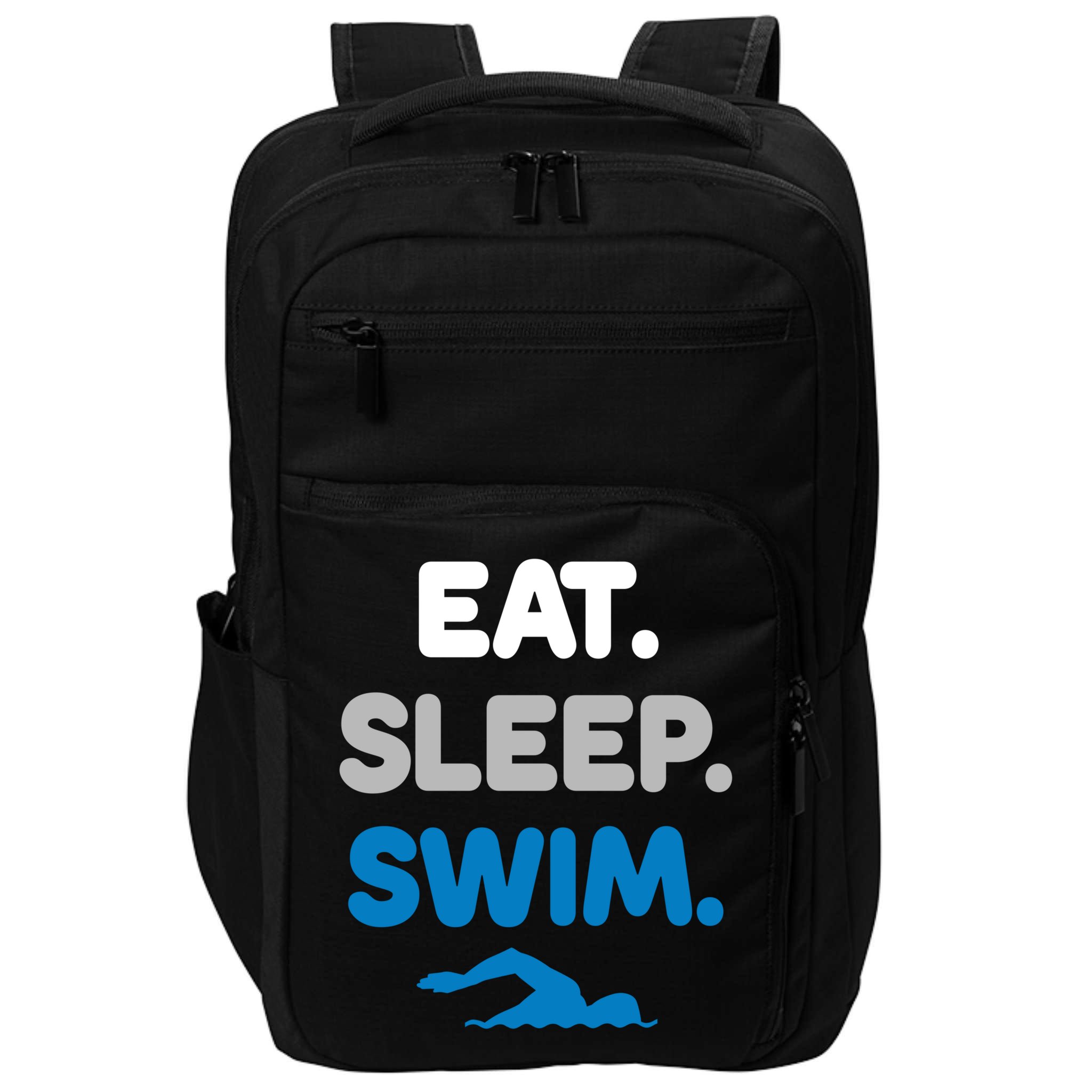Eat Sleep Swim Swimming Sports Swimmer Athlete Gift Impact Tech Backpack