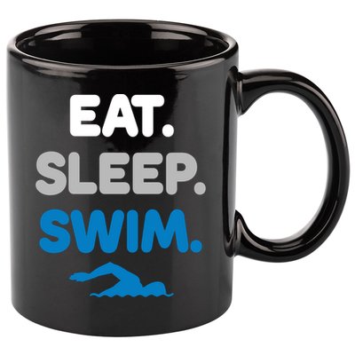 Eat Sleep Swim Swimming Sports Swimmer Athlete Gift 11oz C Handle Ceramic Mug