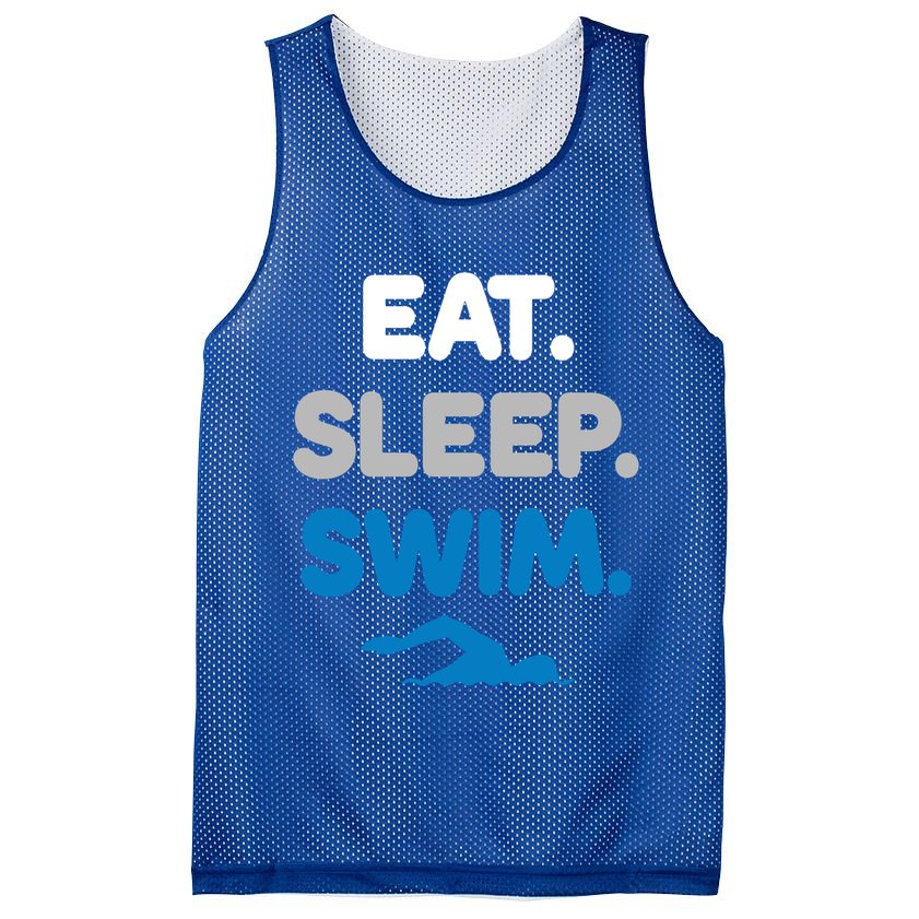 Eat Sleep Swim Swimming Sports Swimmer Athlete Gift Mesh Reversible Basketball Jersey Tank