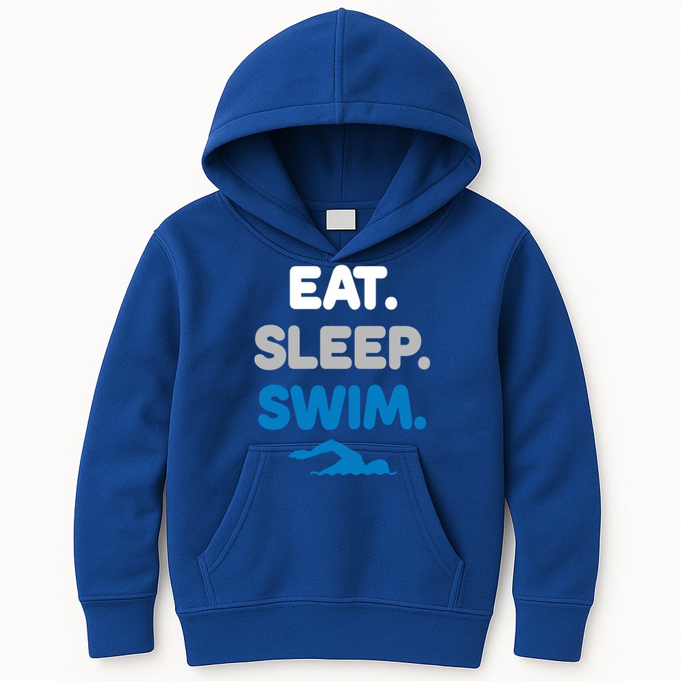 Eat Sleep Swim Swimming Sports Swimmer Athlete Gift Kids Hoodie