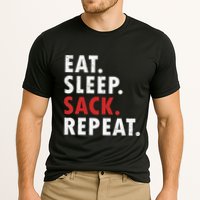 Eat Sleep Sack Repeat Football Player Defense Cooling Performance Crew T-Shirt