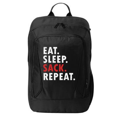 Eat Sleep Sack Repeat Football Player Defense City Backpack