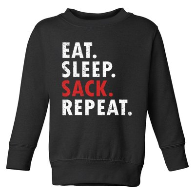 Eat Sleep Sack Repeat Football Player Defense Toddler Sweatshirt