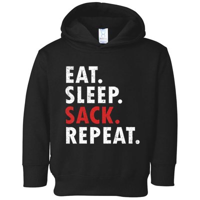 Eat Sleep Sack Repeat Football Player Defense Toddler Hoodie