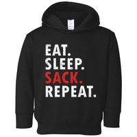 Eat Sleep Sack Repeat Football Player Defense Toddler Hoodie