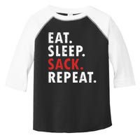 Eat Sleep Sack Repeat Football Player Defense Toddler Fine Jersey T-Shirt