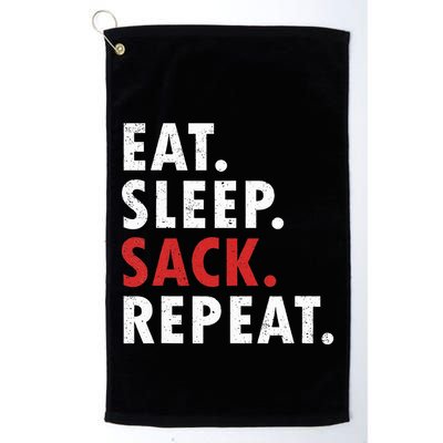 Eat Sleep Sack Repeat Football Player Defense Golf Towel