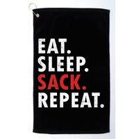 Eat Sleep Sack Repeat Football Player Defense Golf Towel