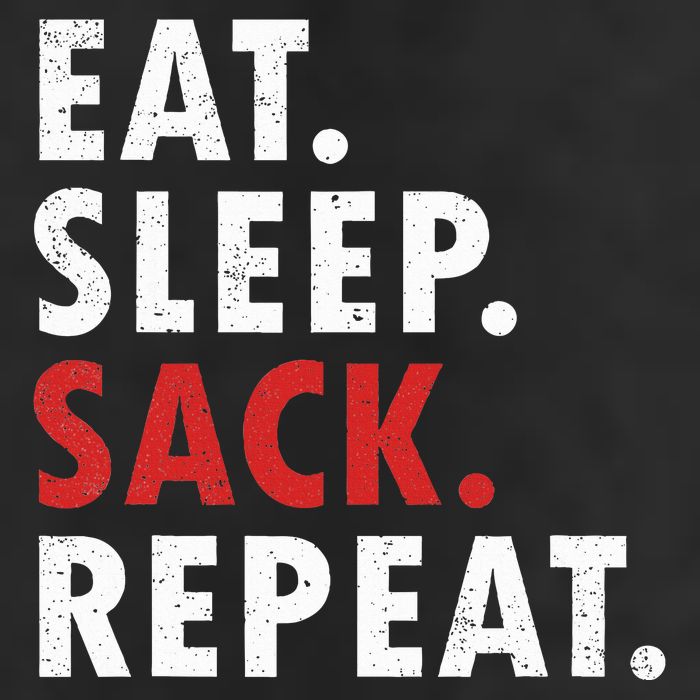Eat Sleep Sack Repeat Football Player Defense Golf Towel