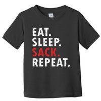 Eat Sleep Sack Repeat Football Player Defense Toddler T-Shirt