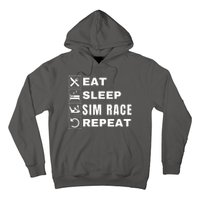 Eat Sleep Sim Race Repeat Sim Racer Car Racing Sim Racing Funny Gaming Esport Hoodie