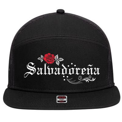 El Salvador SalvadoreñA 7 Panel Mesh Trucker Snapback Hat