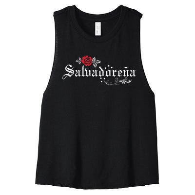 El Salvador SalvadoreñA Women's Racerback Cropped Tank