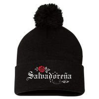 El Salvador SalvadoreñA Pom Pom 12in Knit Beanie