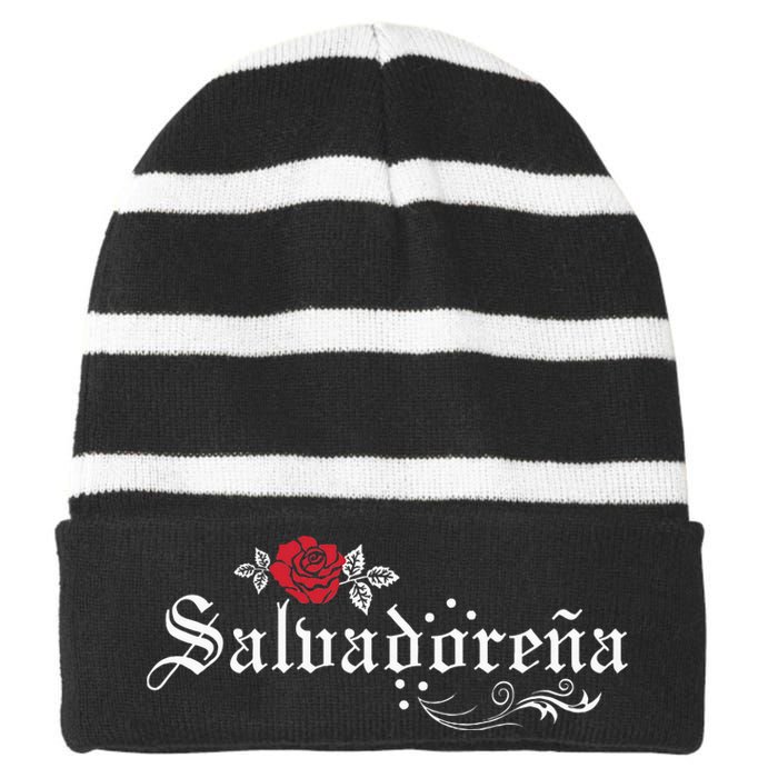 El Salvador SalvadoreñA Striped Beanie with Solid Band