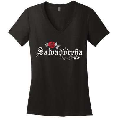 El Salvador SalvadoreñA Women's V-Neck T-Shirt