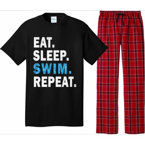 Eat Sleep Swim Repeat Great Idea For Swimmers Pool Effect Cute Gift Pajama Set