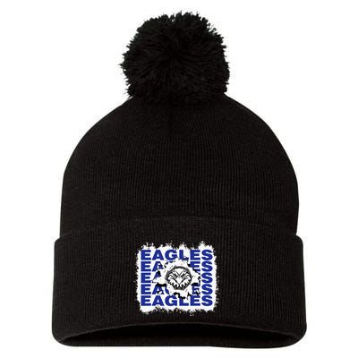 Eagles School Sports Fan Team Spirit Pom Pom 12in Knit Beanie