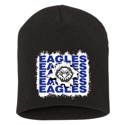 Eagles School Sports Fan Team Spirit Short Acrylic Beanie