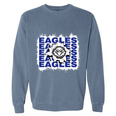 Eagles School Sports Fan Team Spirit Garment-Dyed Sweatshirt