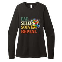 Eat Sleep Solve Repeat Math Speed Cubing Puzzle Lover Cube Womens CVC Long Sleeve Shirt