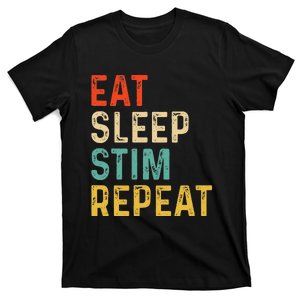 Eat Sleep Stim Repeat Autism Awareness T-Shirt