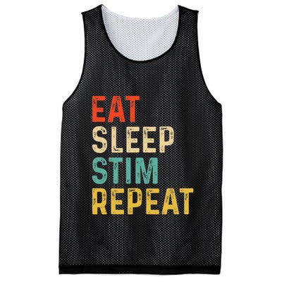 Eat Sleep Stim Repeat Autism Awareness Mesh Reversible Basketball Jersey Tank