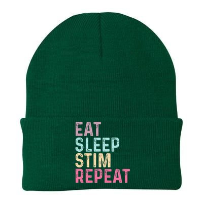 Eat Sleep Stim Repeat Autism Awareness Knit Cap Winter Beanie