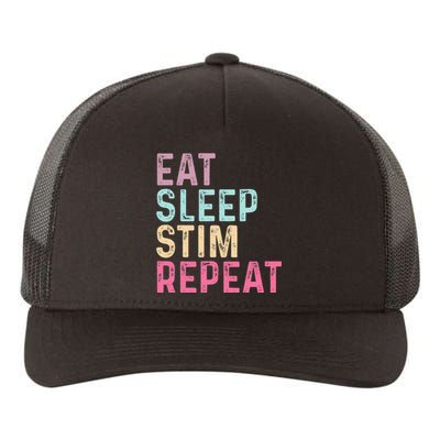 Eat Sleep Stim Repeat Autism Awareness Yupoong Adult 5-Panel Trucker Hat