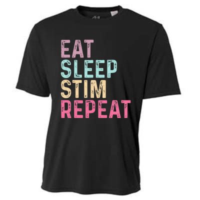 Eat Sleep Stim Repeat Autism Awareness Cooling Performance Crew T-Shirt