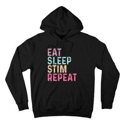 Eat Sleep Stim Repeat Autism Awareness Hoodie