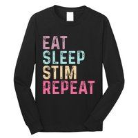 Eat Sleep Stim Repeat Autism Awareness Long Sleeve Shirt