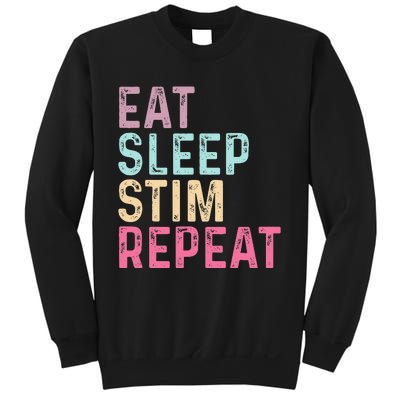 Eat Sleep Stim Repeat Autism Awareness Sweatshirt