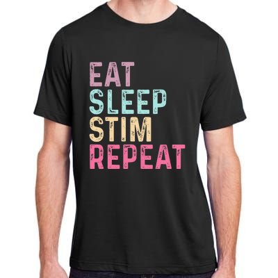 Eat Sleep Stim Repeat Autism Awareness Adult ChromaSoft Performance T-Shirt