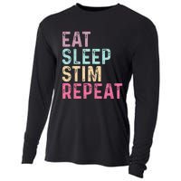 Eat Sleep Stim Repeat Autism Awareness Cooling Performance Long Sleeve Crew