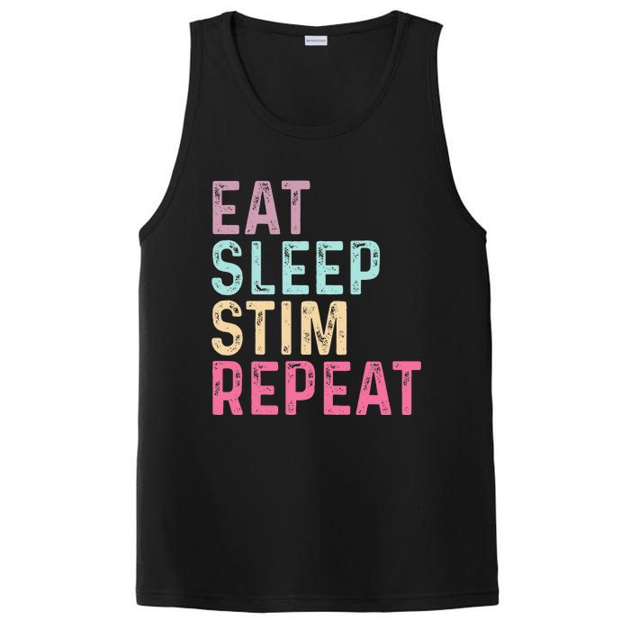 Eat Sleep Stim Repeat Autism Awareness PosiCharge Competitor Tank