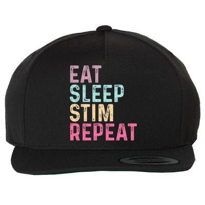 Eat Sleep Stim Repeat Autism Awareness Wool Snapback Cap