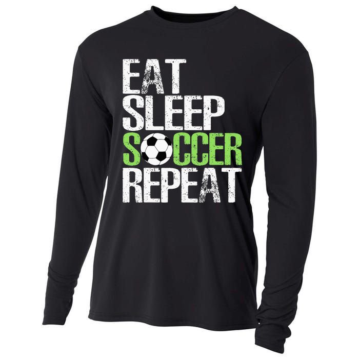 Eat Sleep Soccer Repeat Cool Sport Player Gift Cooling Performance Long Sleeve Crew