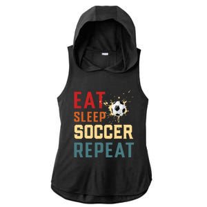 Eat Sleep Soccer Repeat Soccer Gifts For Boy Ladies PosiCharge Tri-Blend Wicking Draft Hoodie Tank