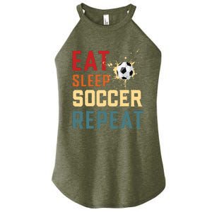 Eat Sleep Soccer Repeat Soccer Gifts For Boy Women's Perfect Tri Rocker Tank