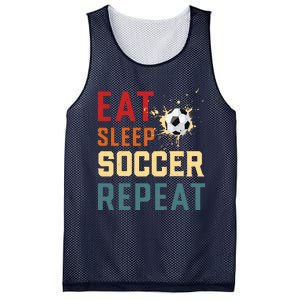 Eat Sleep Soccer Repeat Soccer Gifts For Boy Mesh Reversible Basketball Jersey Tank