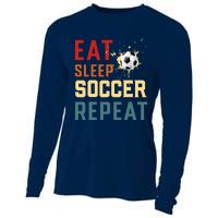 Eat Sleep Soccer Repeat Soccer Gifts For Boy Cooling Performance Long Sleeve Crew