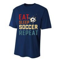 Eat Sleep Soccer Repeat Soccer Gifts For Boy Performance Sprint T-Shirt