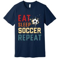 Eat Sleep Soccer Repeat Soccer Gifts For Boy Premium T-Shirt